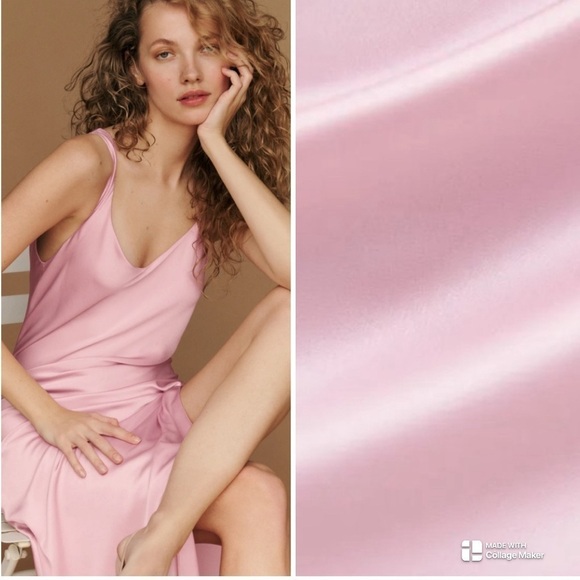 Reformation Bevin Satin Dress in Babygirl NWT - Picture 2 of 7